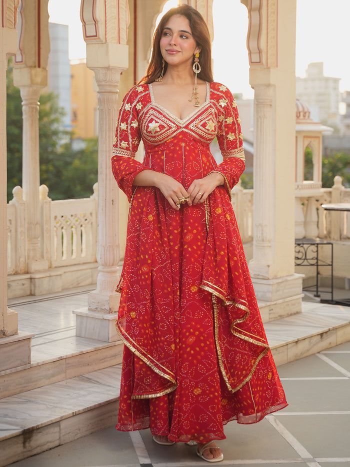 Red Aangi Anarkali